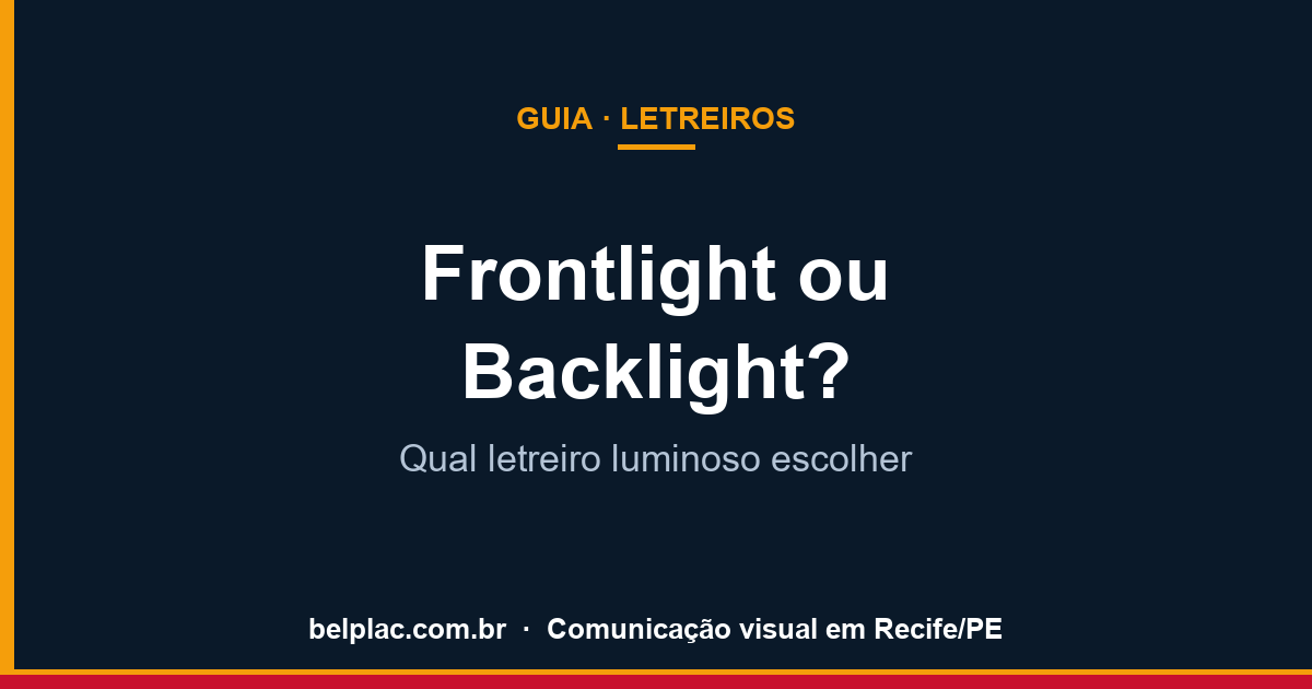 Belplac — guia frontlight-backlight