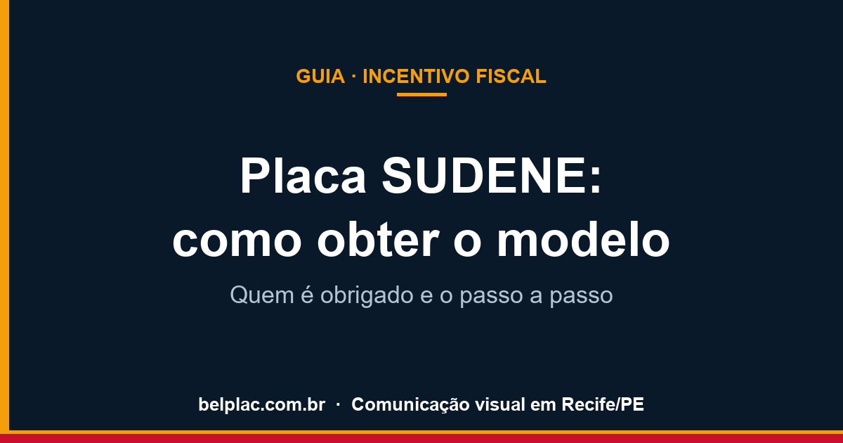 Belplac — guia placa-sudene
